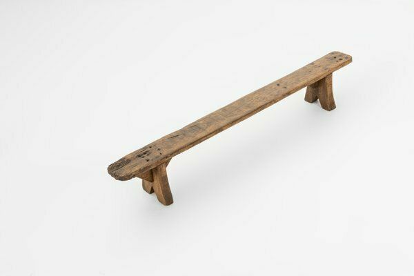 Decorative Wooden Low Bench, France, 1850s photo 750.0