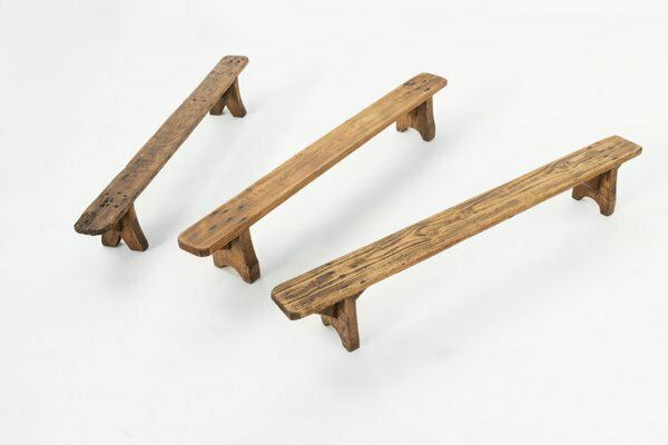 Furniture Decorative Wooden Low Bench, France, 1850s photo