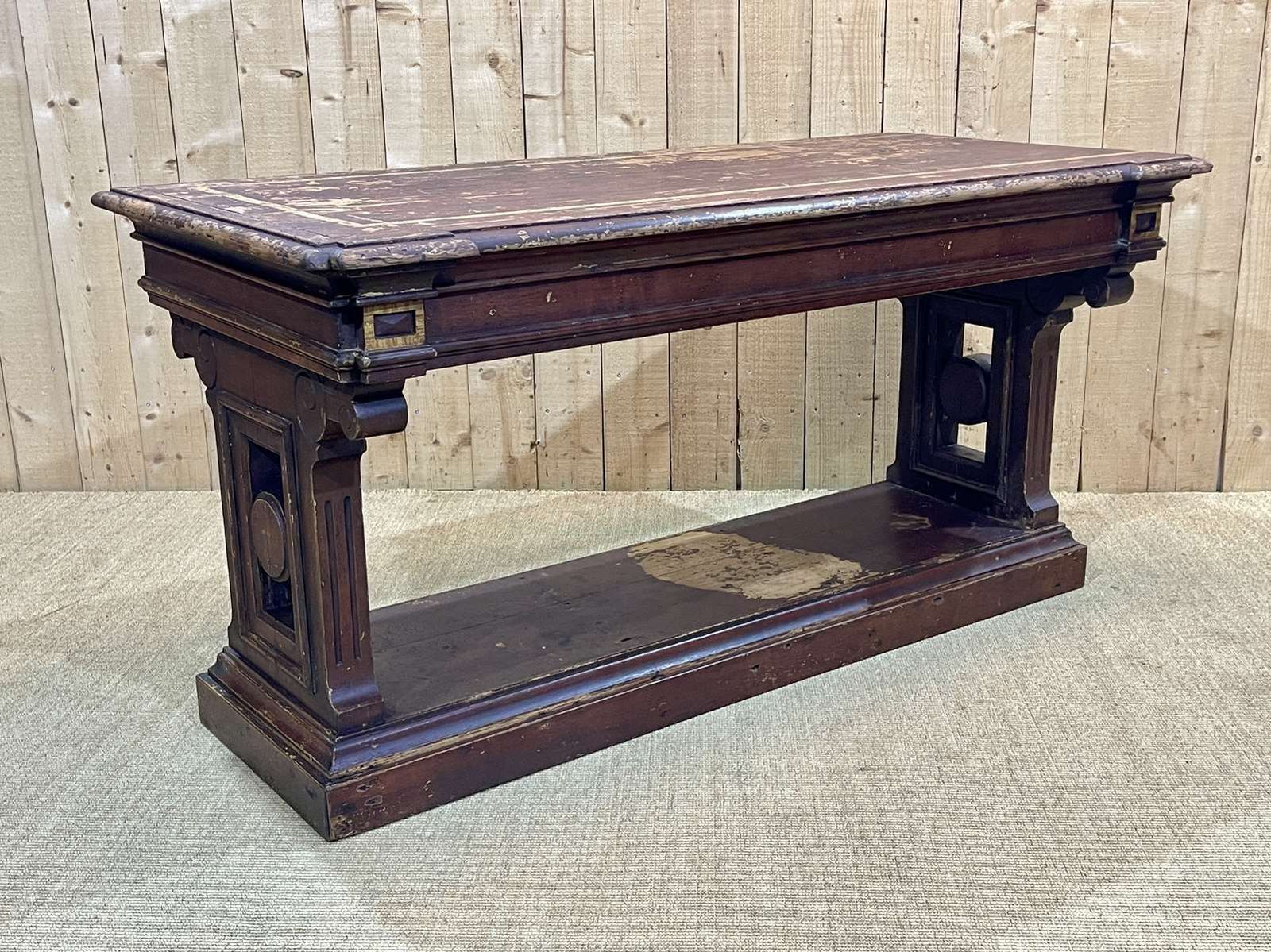 Furniture Console From The End Of The 19th Century In Painted Wood photo