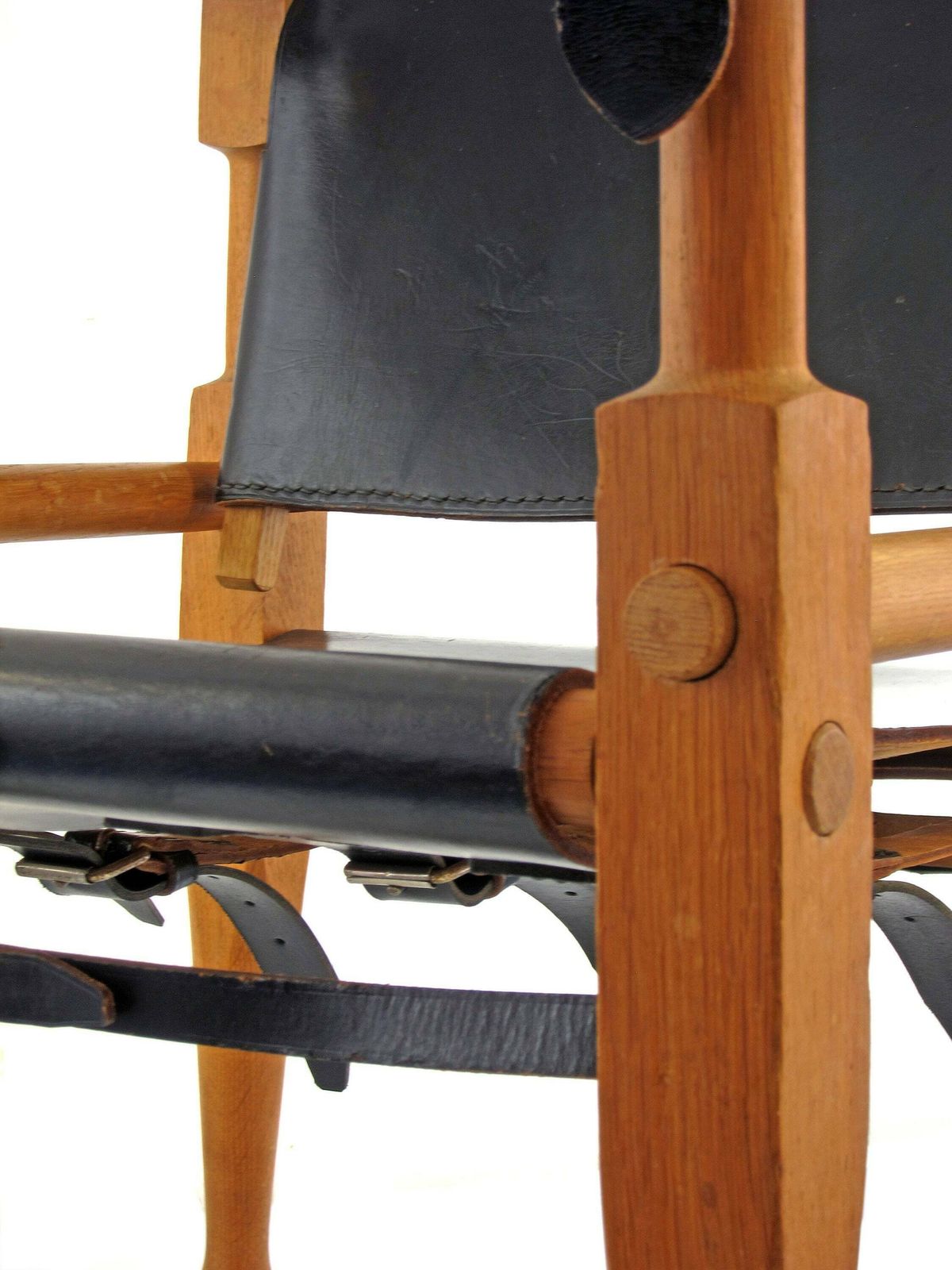 Zwartleren Safaristoel Van Wilhelm Kienzle Voor Wohnbedarf photo furniture