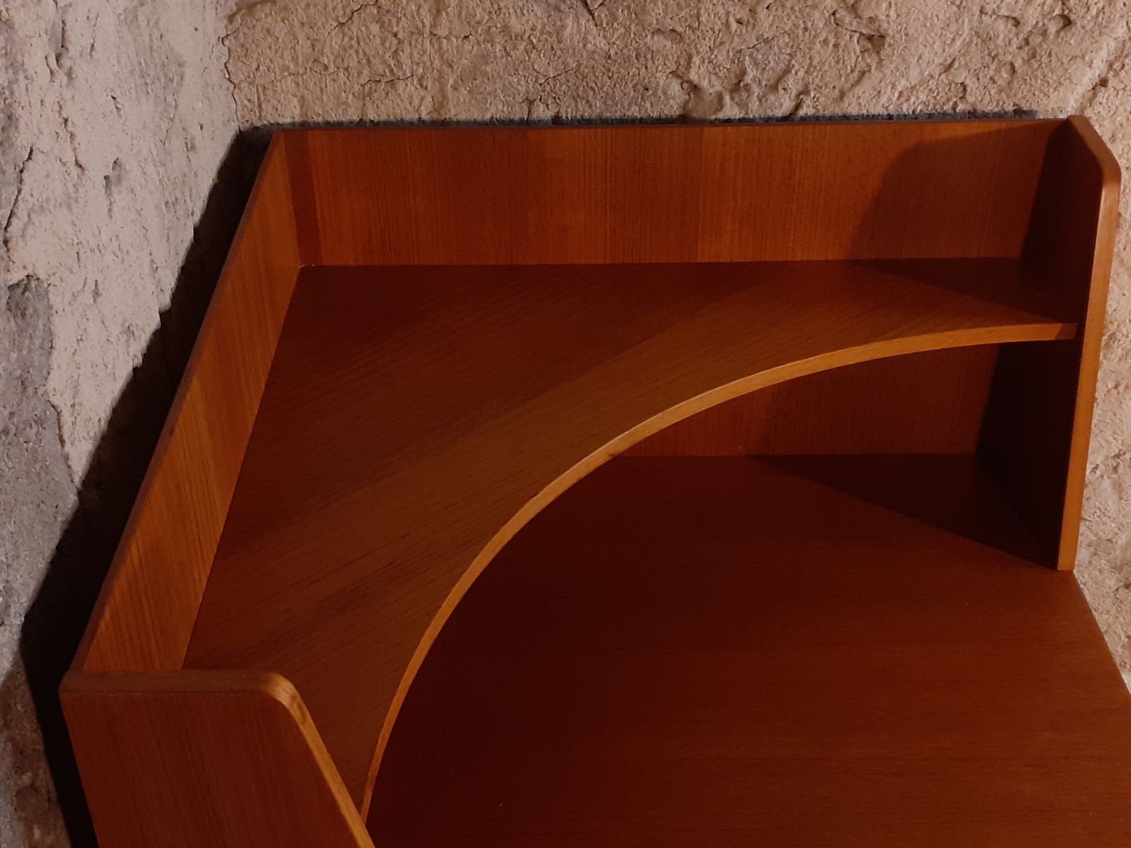 Corner Table In Teak By Ekornes, Scandinavian Mid Century 1960s photo Furniture