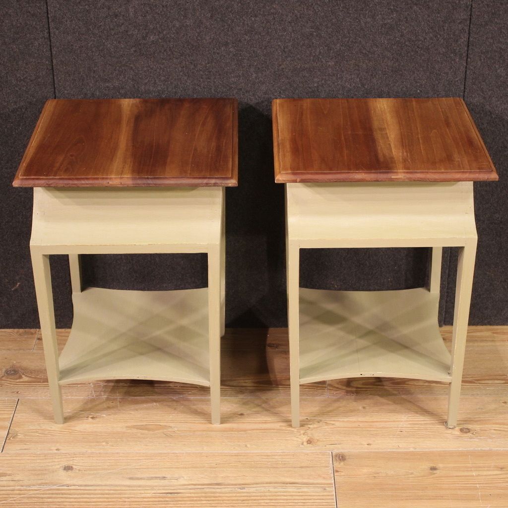 Pair Of 80's Design Bedside Tables photo furniture
