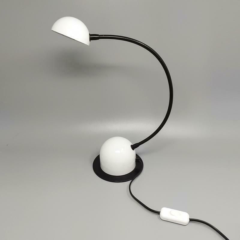 1970s Gorgeous White Table Lamp By Veneta Lumi. Made In Italy photo for sale