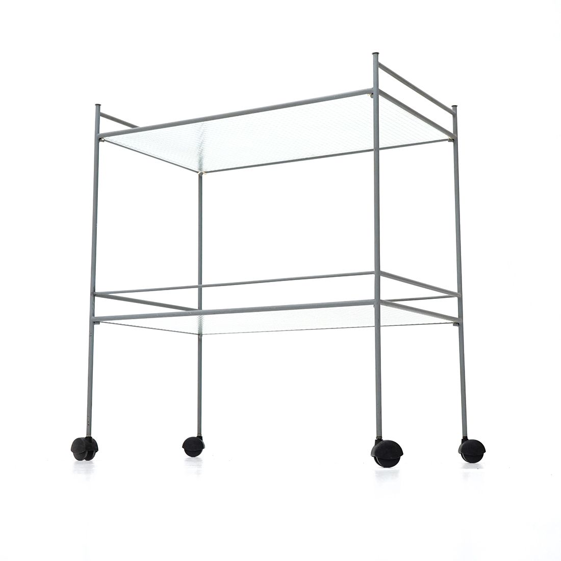 Metal And Glass Service Trolley, 1980s photo Furniture