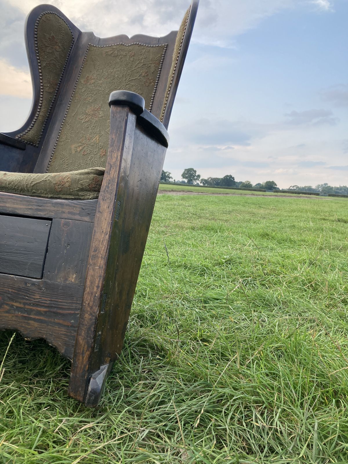1800s Pine Lambing Chair photo for sale