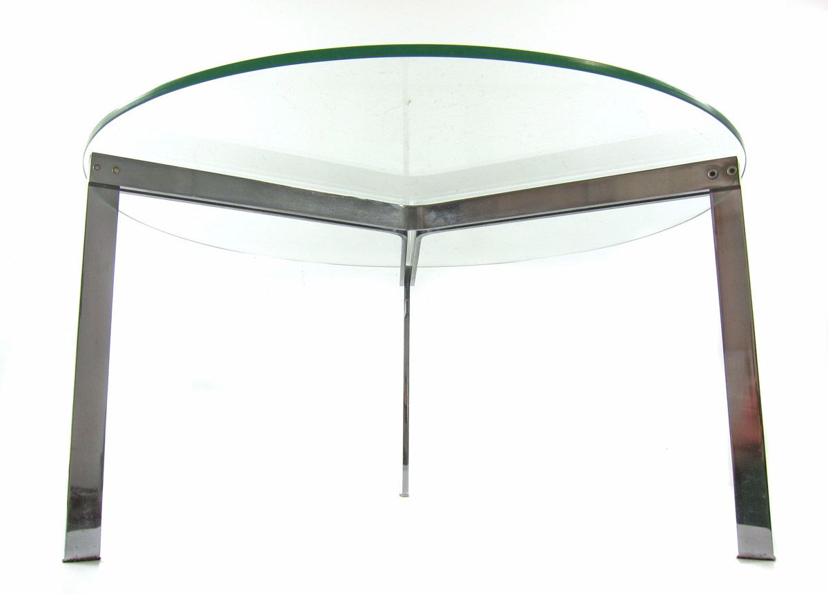 Modernistische Salontafel – Roestvrij Staal & Glas photo 665.0