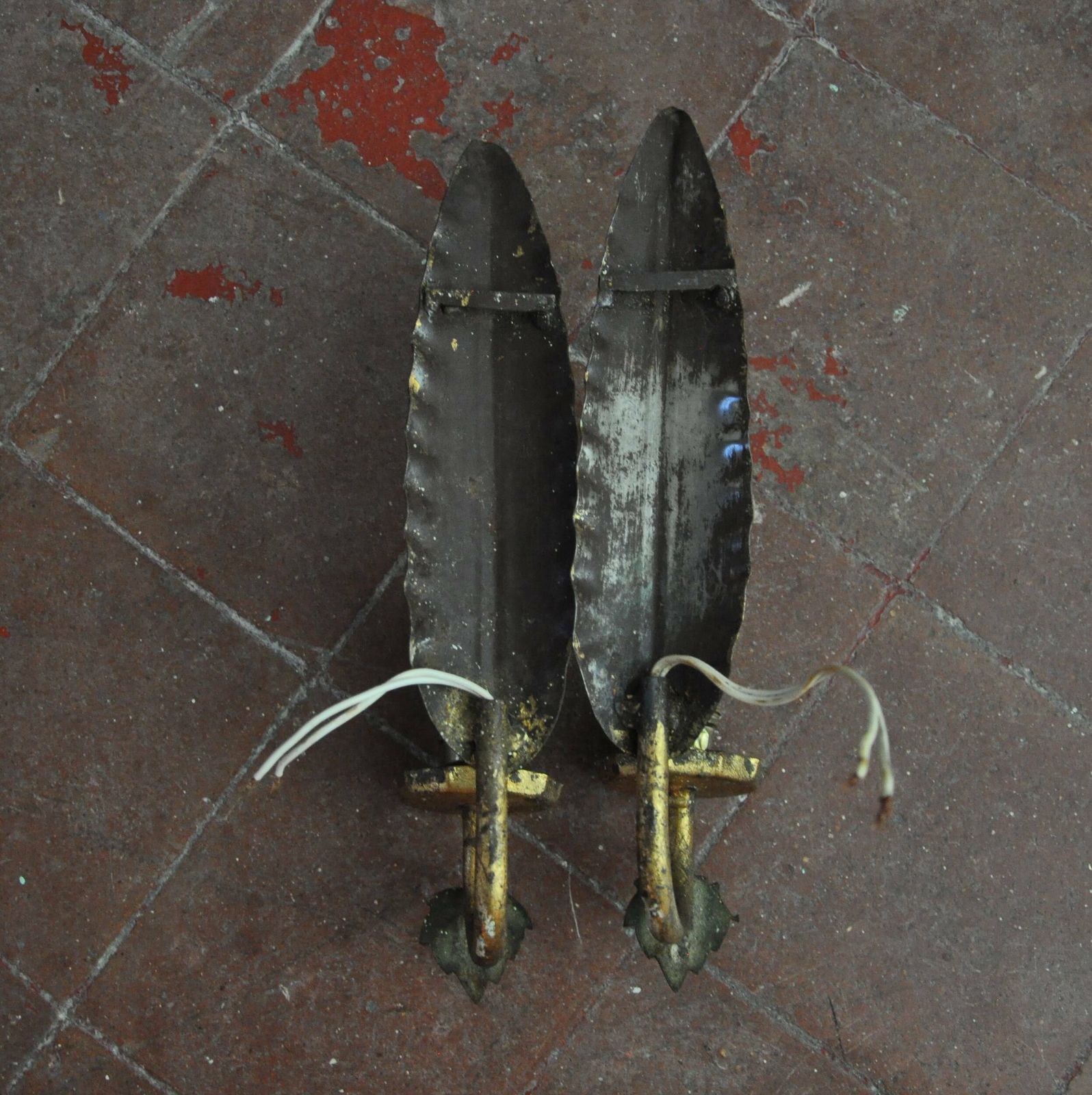 Pair Of "Leaf" Wall Lights By Ferro Arte, Spain, 1960 photo buy