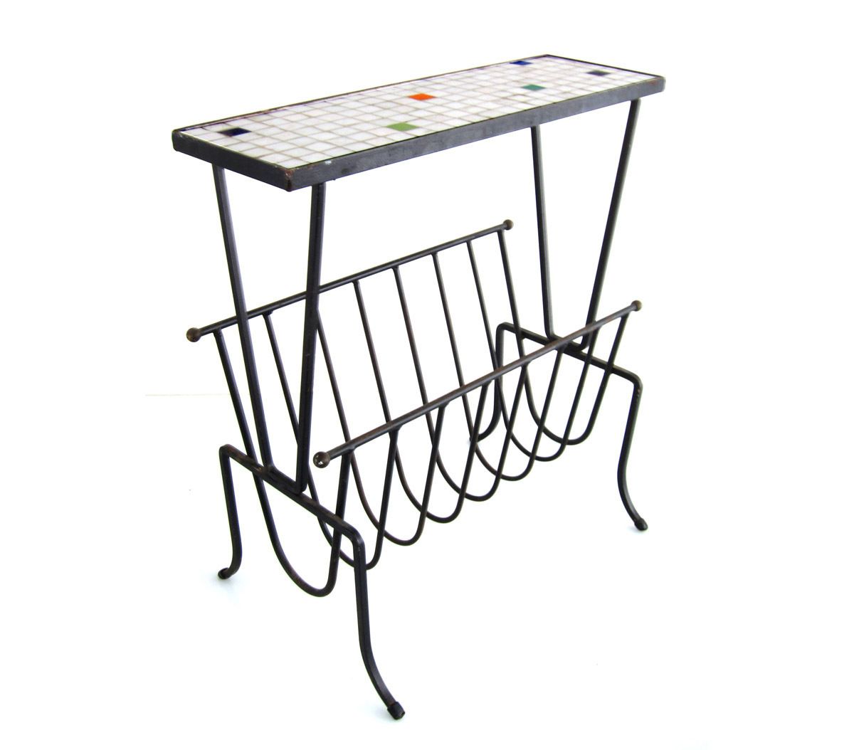 Sixties Mosaic Table Magazine Rack