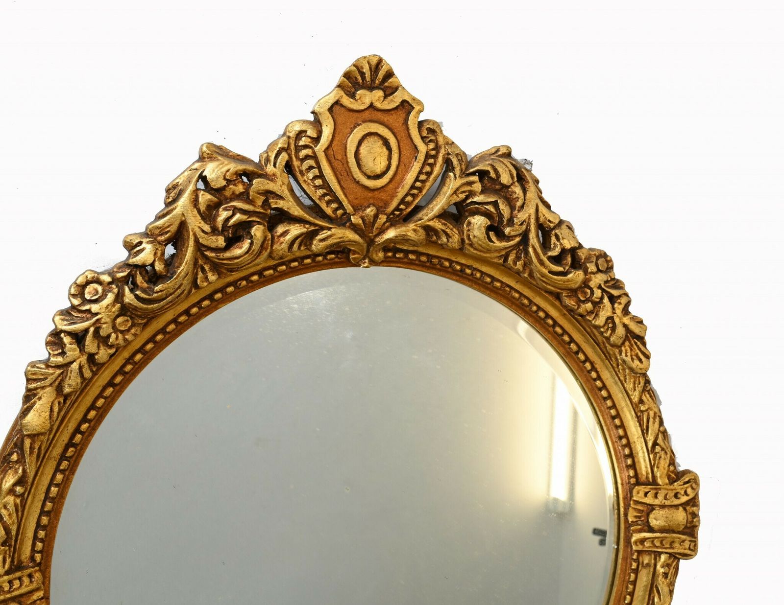 Gilt Art Nouveau Mirror Wall Glass Carved Frame photo for sale