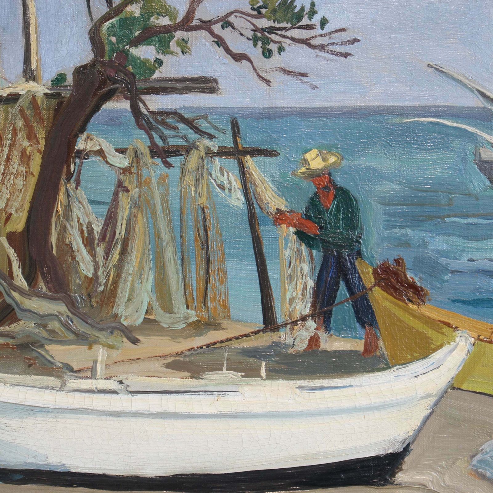 'The Mouth Of The Little Rhone' By Yves Brayer (Circa 1960s) photo furniture