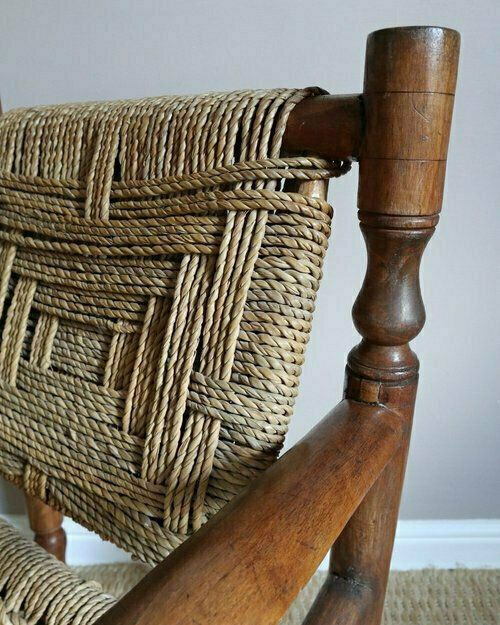 1950s Audoux And Minnet Wood And Rope Armchair photo 1100.0