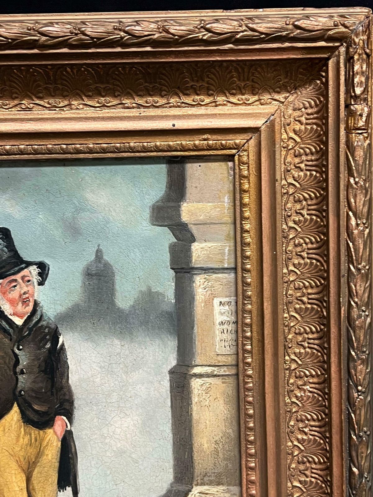 photo furniture Philip Henry Rideoutvictorian Oil Painting Of Top Hat Gentleman Strolling In Misty London Streets19th Century