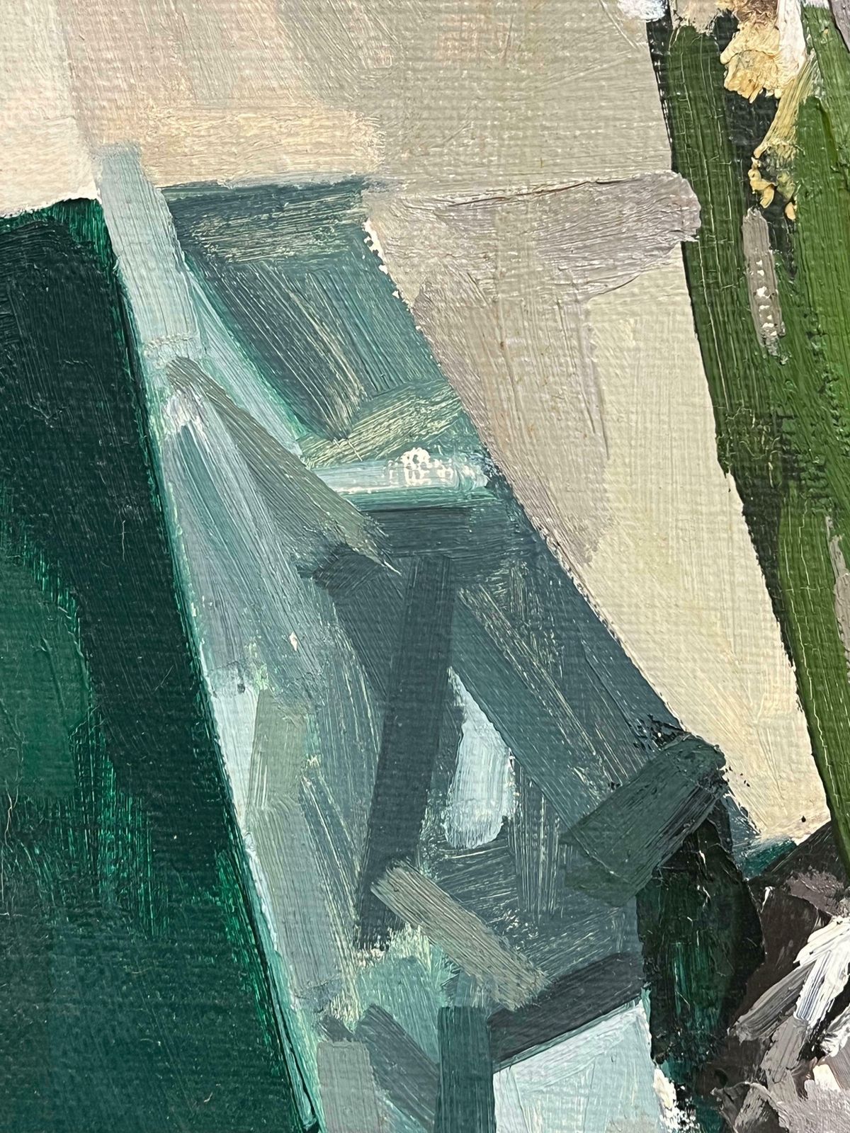 René Guinand (1892 1983)modernist Still Life With White Orchid Abstract Oil Painting 1950's French1950 photo 911.0