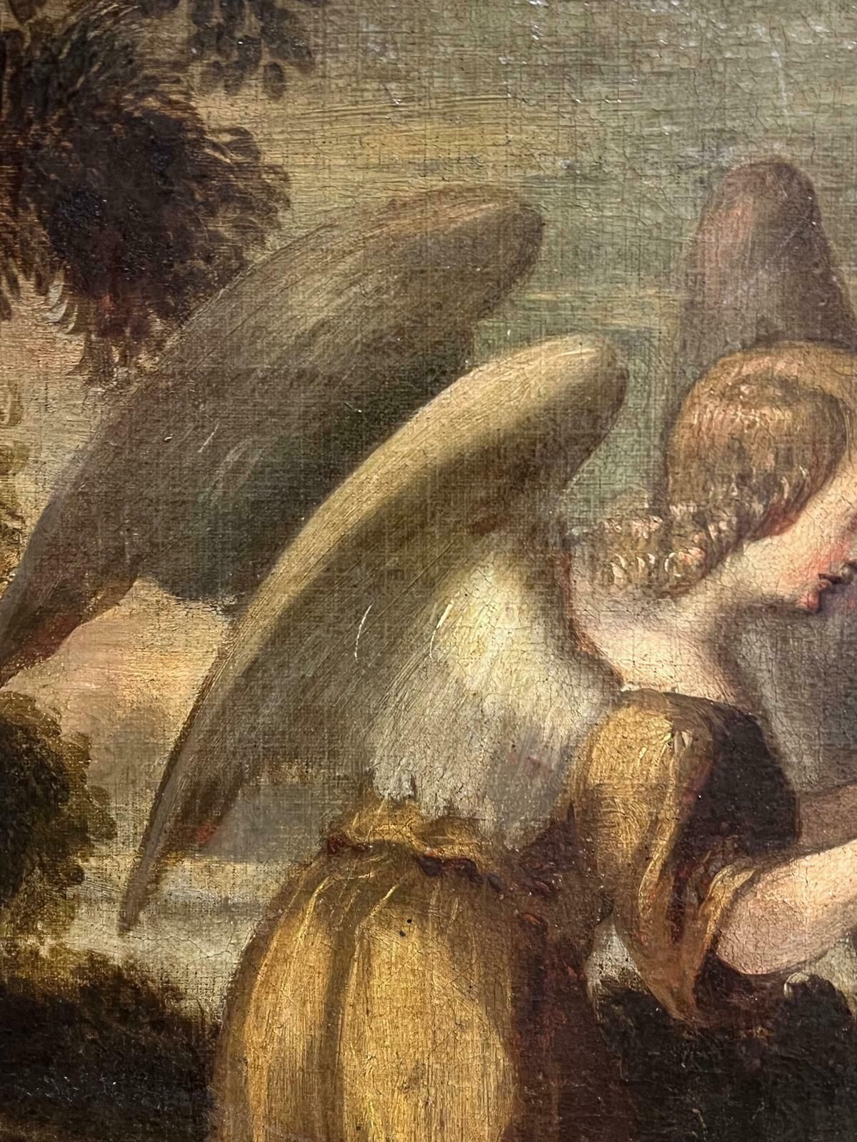 17th Century Italian School17th Century Painting Baroque Madonna & Child Attendant Angels Offering Gifts 17th Century photo buy
