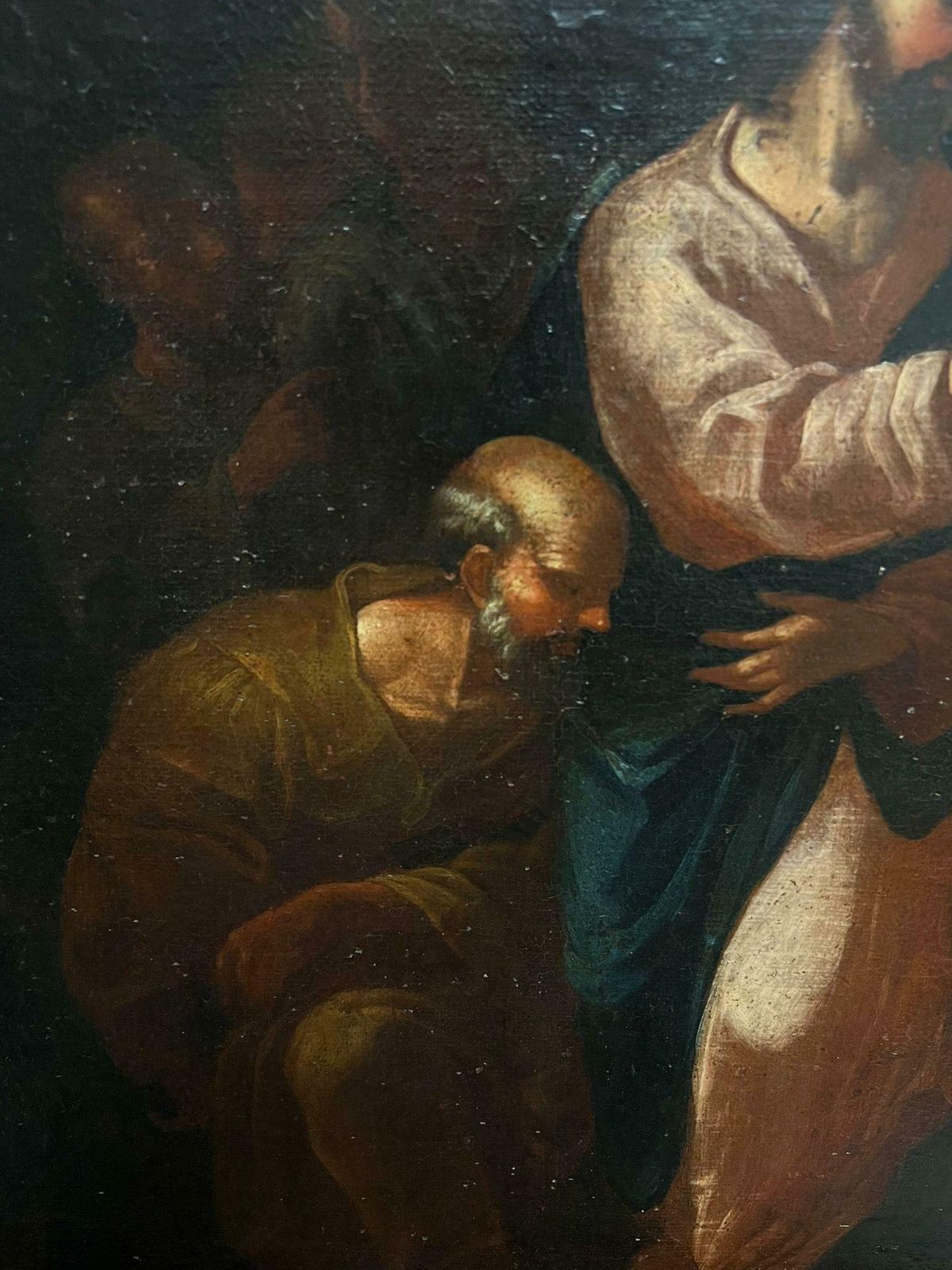 17th Century Italian School17th Century Large Italian Old Master Oil Christ And The Penitent Canaanite 17th Century photo vinterior