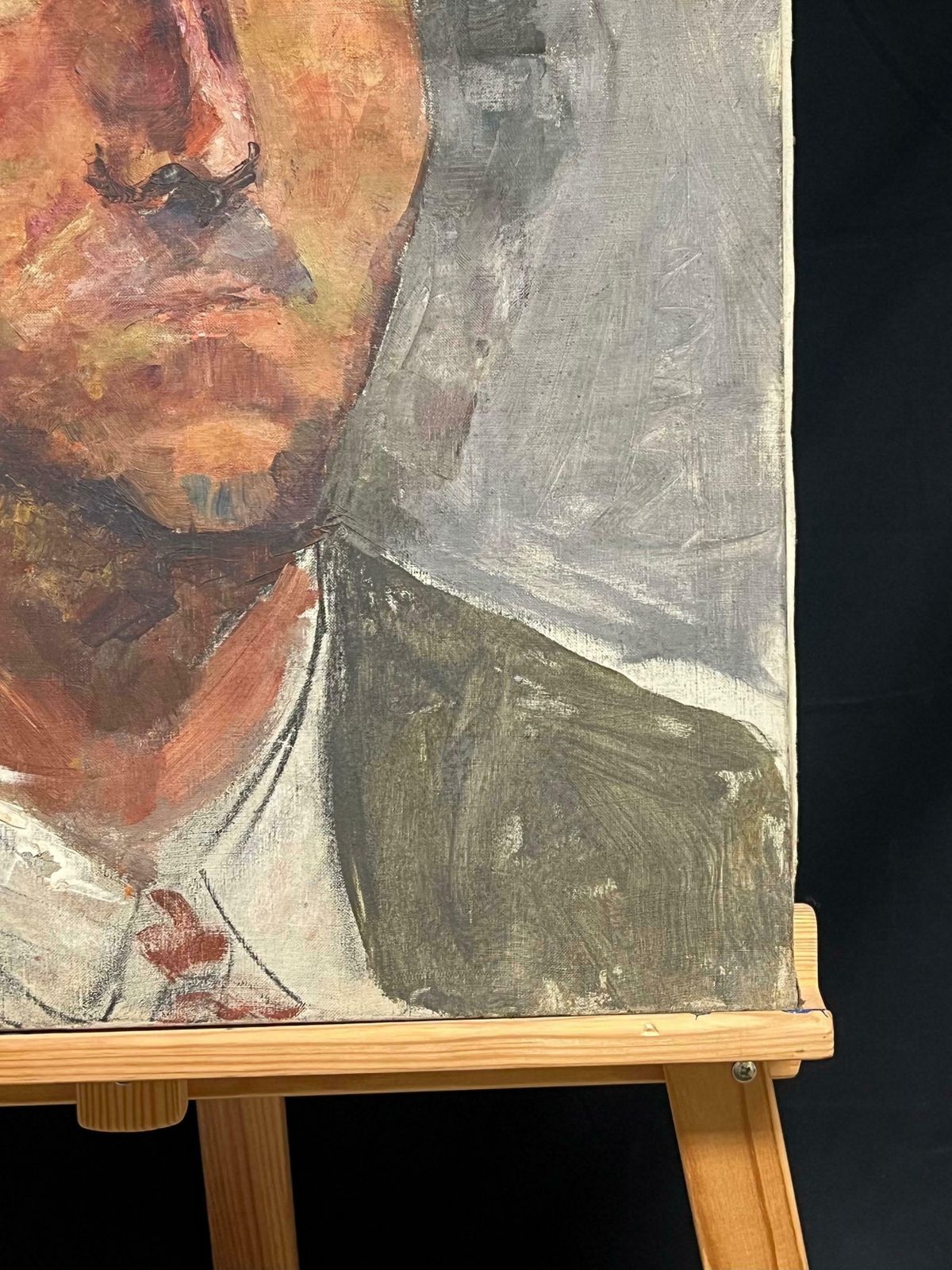 Simone Forgeexpressive Male Portrait Mid 20th Century French Oil Painting Mid 20th Century photo buy