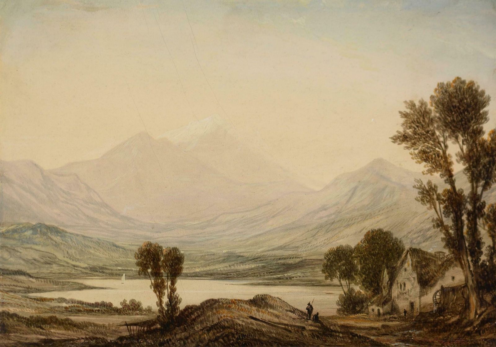 John Wilson Ewbank, Rsa (1799 1847the Amphitheatre Of Loch Lomond From The Water Mill At Ross Ben Lomond Scotlandc. 1840's