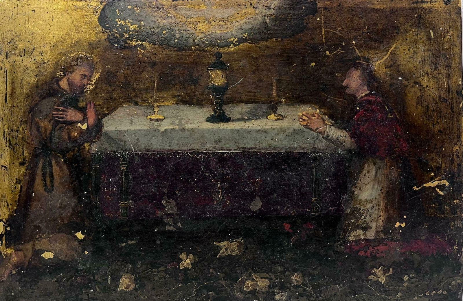 Italian Renaissancecirca 1500 Italian Renaissance Oil Painting On Copper St. Francis Of Assisic. 1500