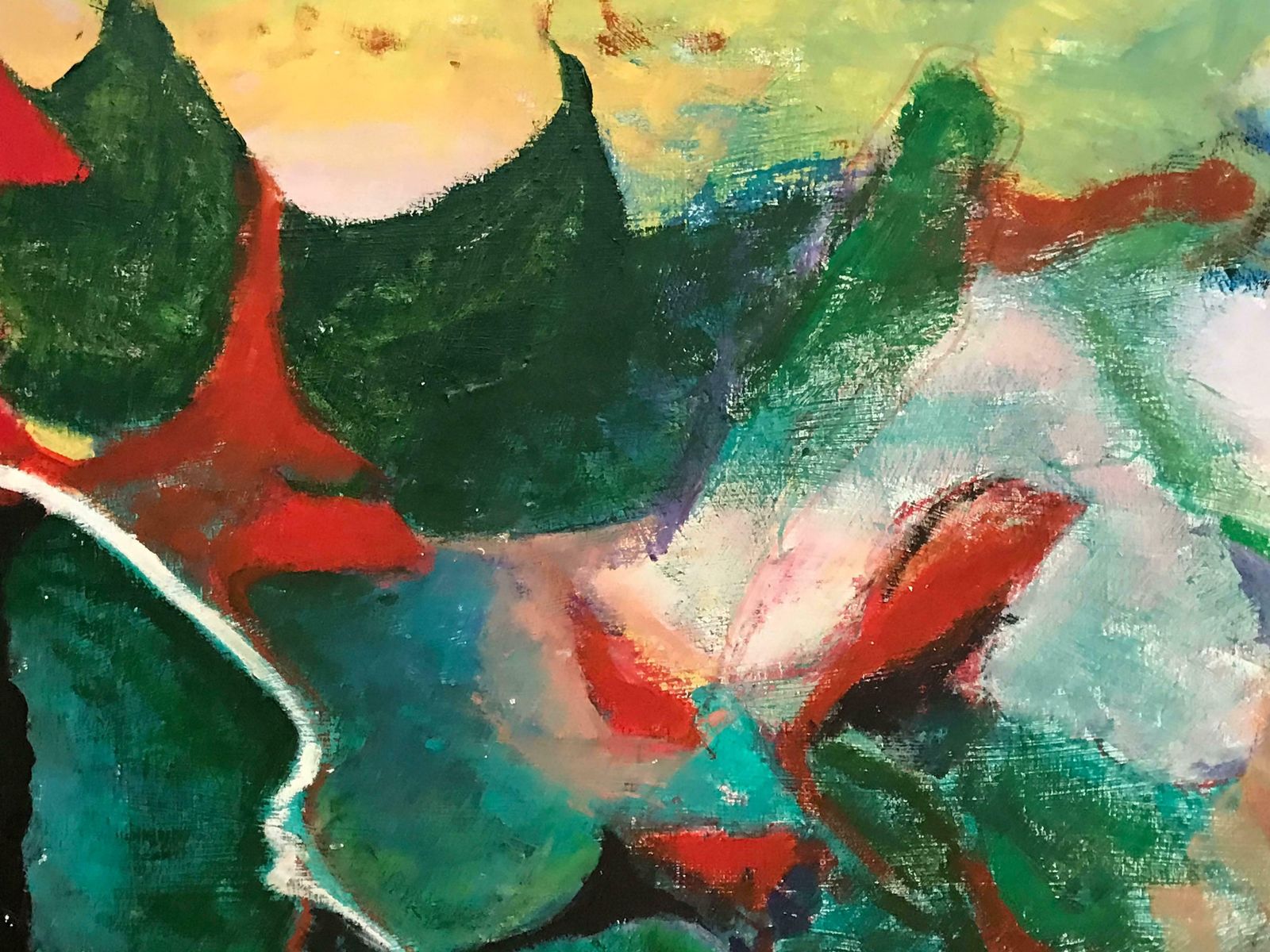 Armand Rottenberglarge French Expressionist Abstract Oil Paintingc.1980’s photo vinterior