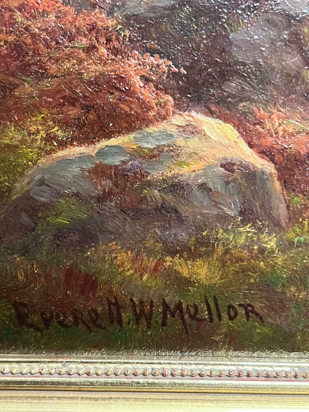 Everett Watson Mellorantique Scottish Oil Autumn Highlands Tranquil Landscape With Sheep Oil Painting photo buy