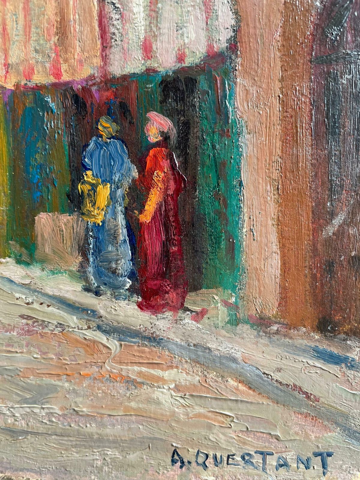 Alfred Quertant1930's French Impressionist Signed Oil   The Old Town Nice   Beautiful Coloursc. 1930's photo buy