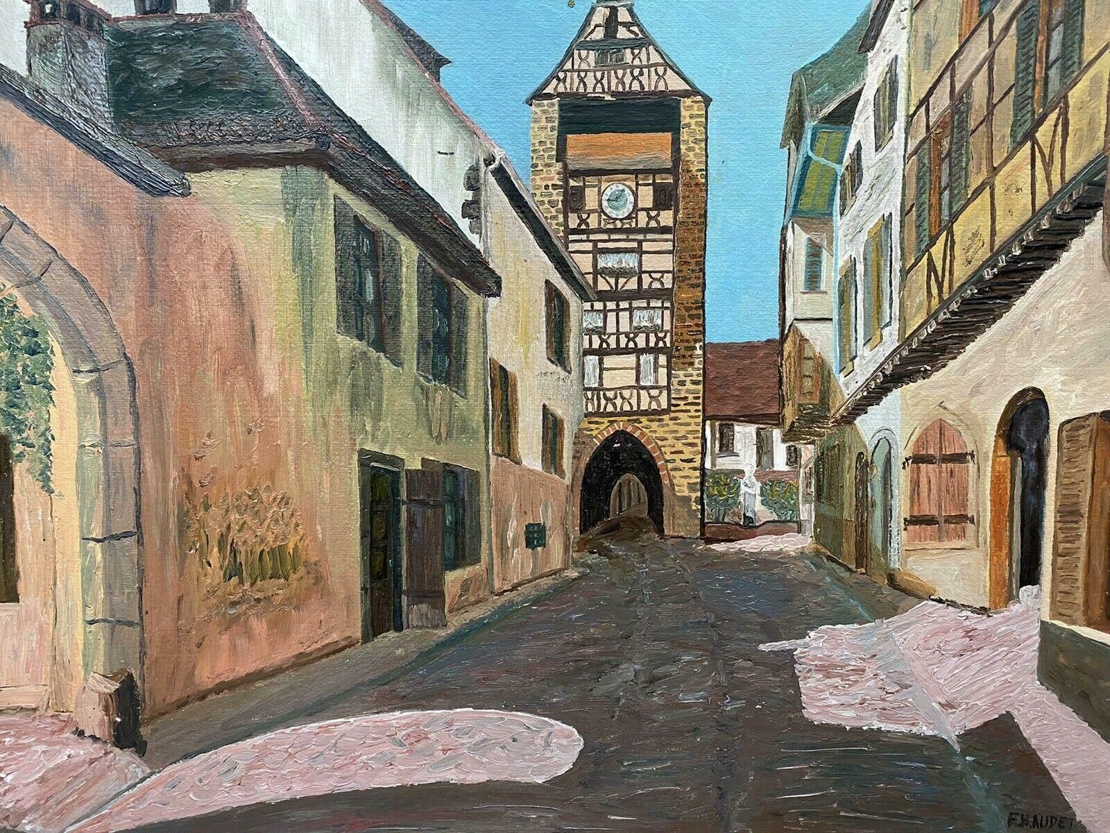Fernand Audetfernand Audet (1923 2016) French Impressionist Oil   Old French Town Buildingsmid 20th Century