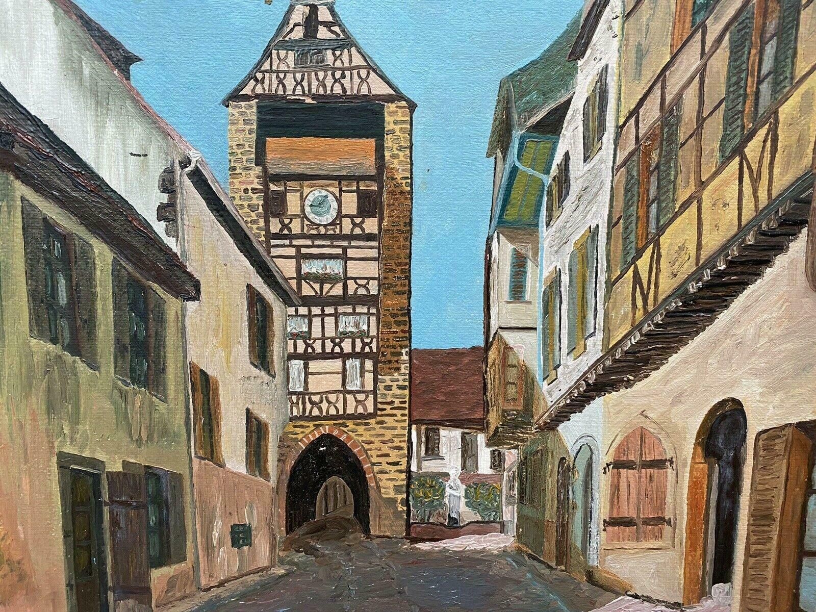 Fernand Audetfernand Audet (1923 2016) French Impressionist Oil   Old French Town Buildingsmid 20th Century photo furniture