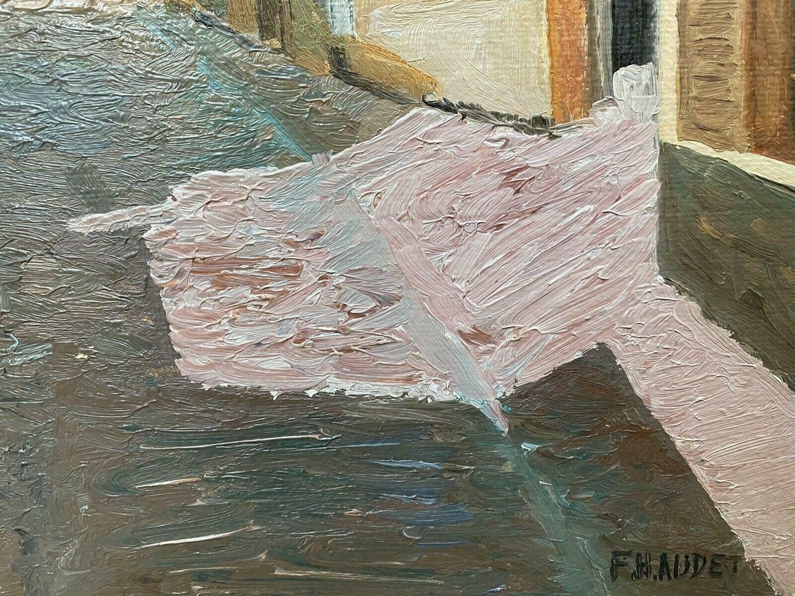 Fernand Audetfernand Audet (1923 2016) French Impressionist Oil   Old French Town Buildingsmid 20th Century photo 809.0