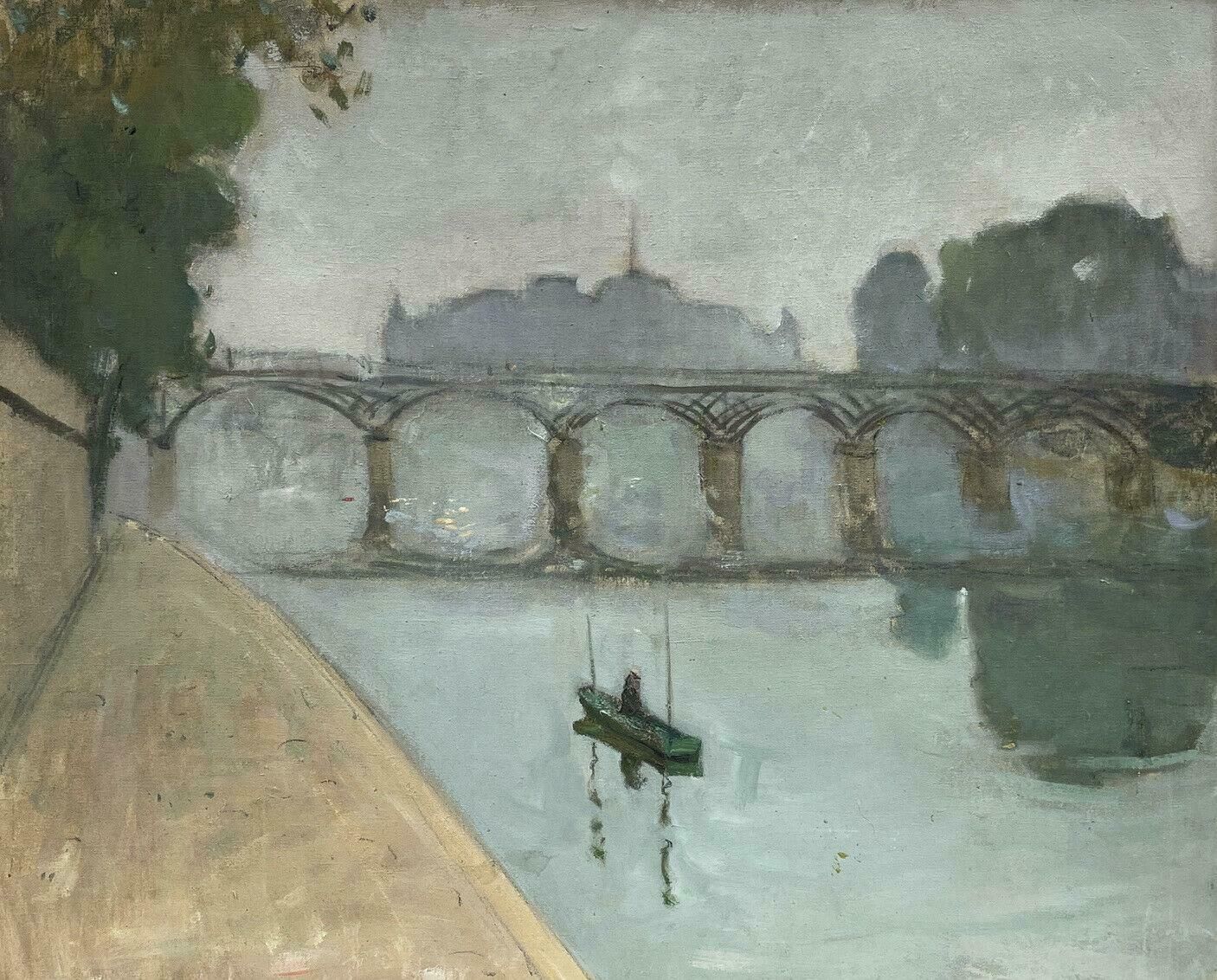 Constant Doreconstant Dore (French 1883 1963) Pont Aven School Oil   The River Seine Paris