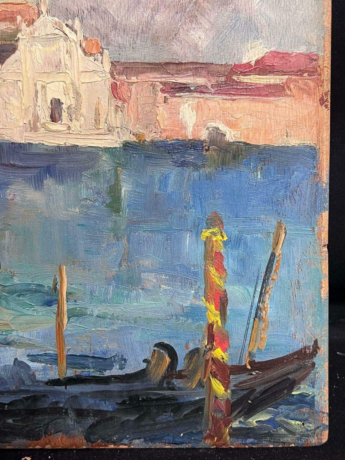 Regine Davidthe Grand Canal Venice Mid 20th Century 1950's French Post Impressionist Oil 1950's photo vinterior