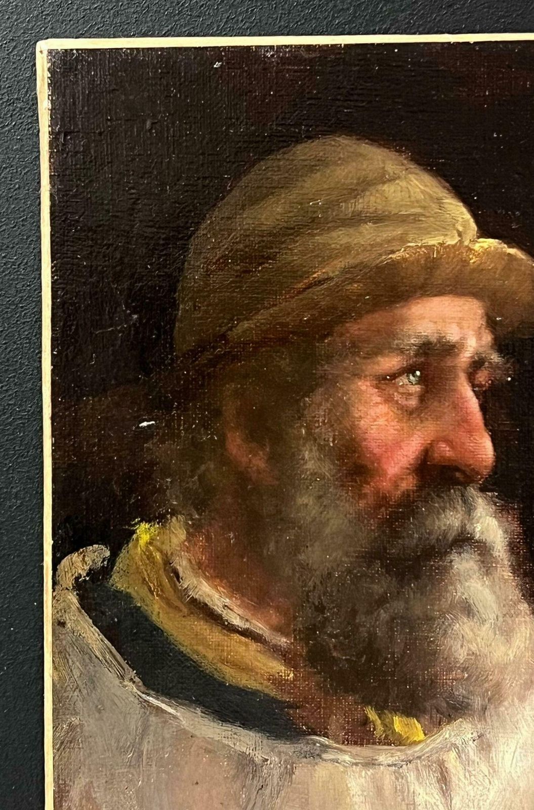 David W. Haddonthe Cornish Fisherman Signed Antique Oil Painting Portrait Old Sailor19th Century photo Art