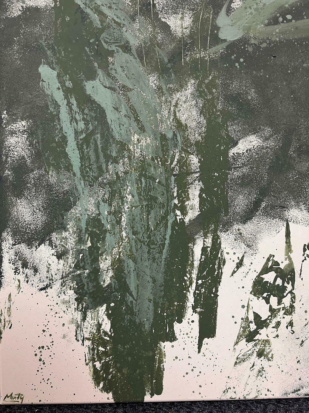Minty Ramseyacrylic British Abstract Painting With Green Tones2024 photo furniture