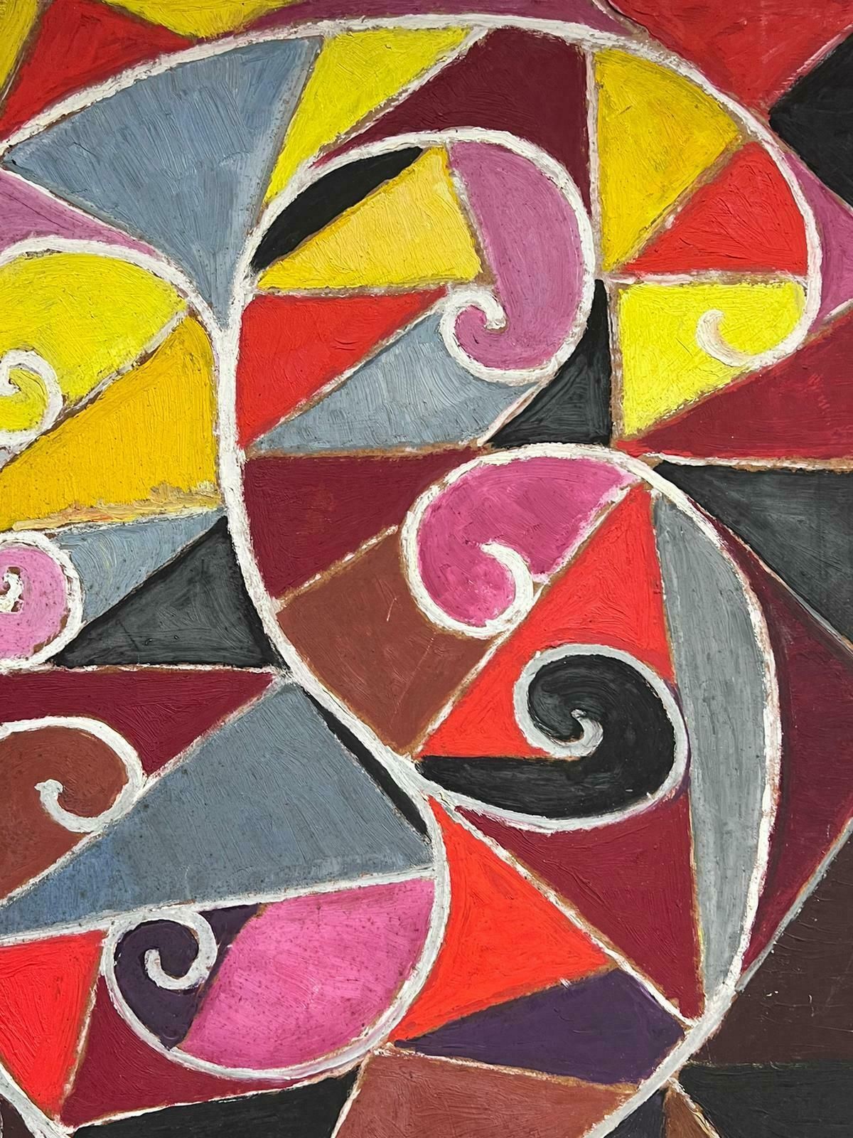 French Schoolswirling Colors 1960's French Abstract Oil Painting Large Scale Original photo buy