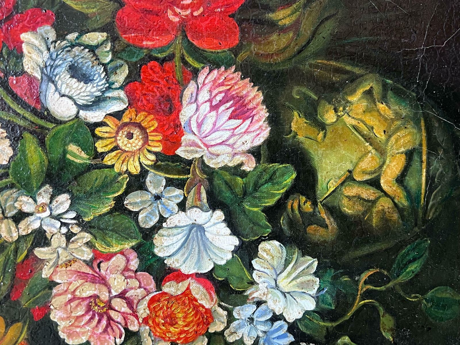 Miguel Canals Studiolarge Ornate Classical Flowers In Vase Still Life Oil Painting photo 1222.0