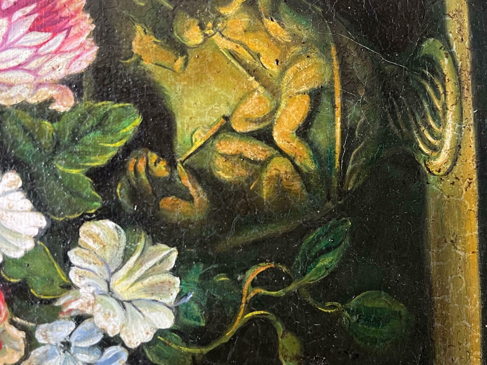Miguel Canals Studiolarge Ornate Classical Flowers In Vase Still Life Oil Painting photo vinterior