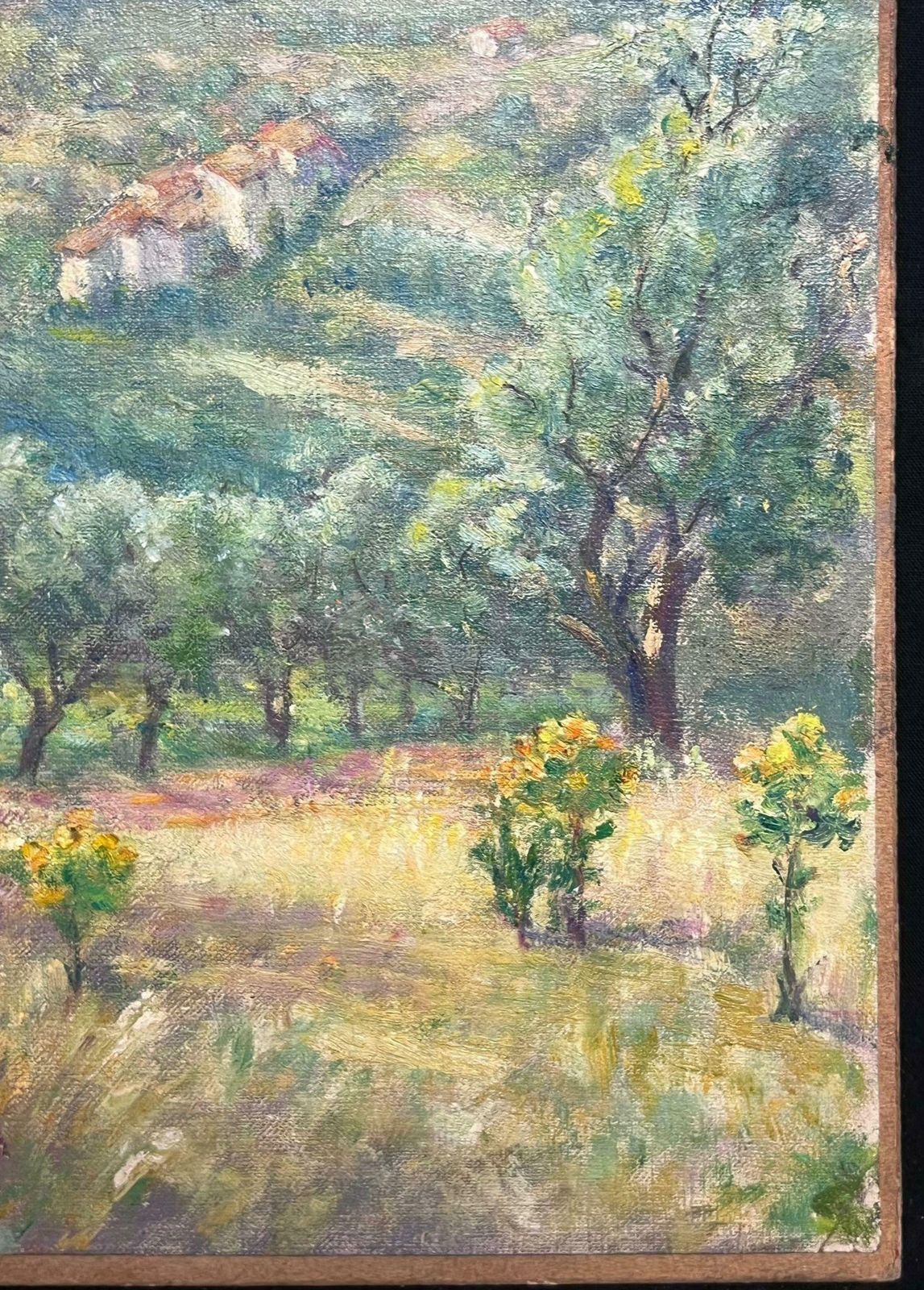 Regine Davidfrench Olive Grove In A Sunlit Valley Serene Oil Painting1950's photo vinterior
