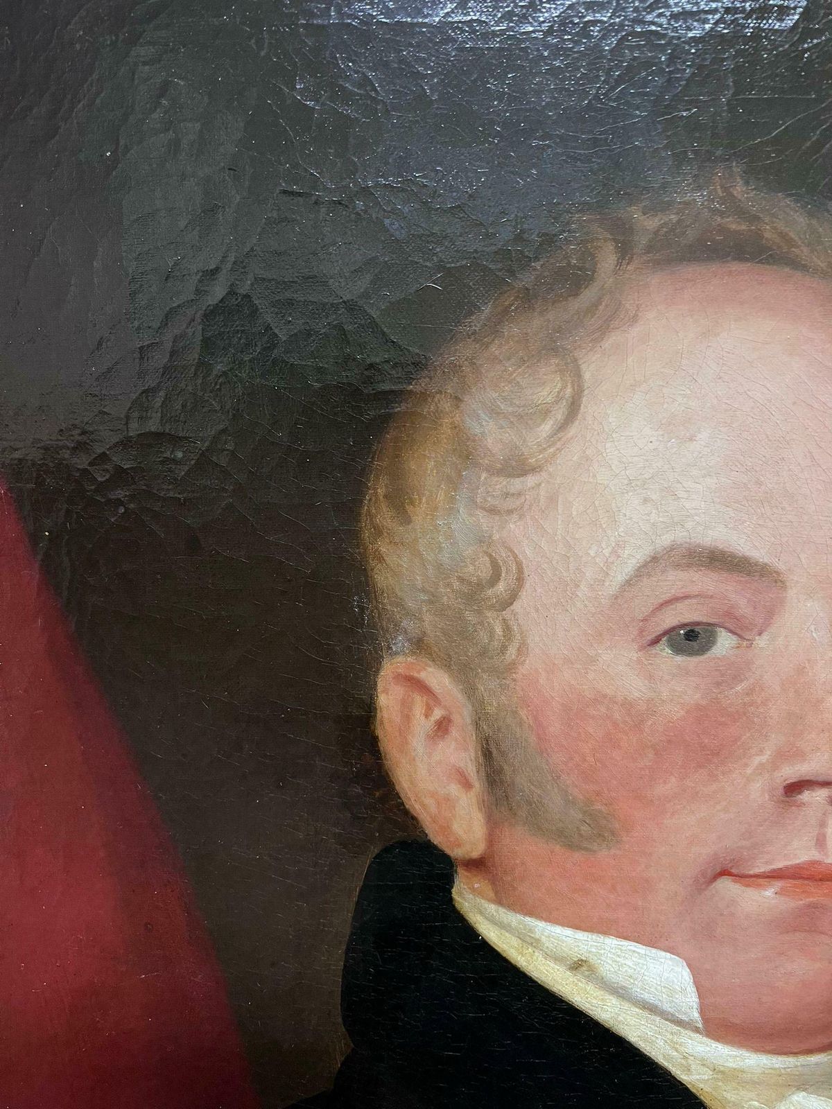 Victorian English19th Century English Victorian Oil Painting On Canvas Portrait Of A Gentleman19th Century photo Art