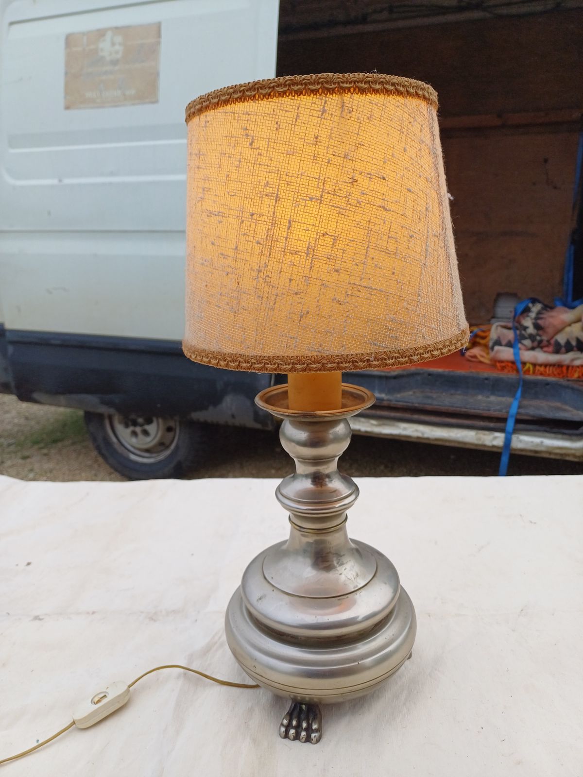 60s Tin Lamp, 1960s, Vintage photo vintage