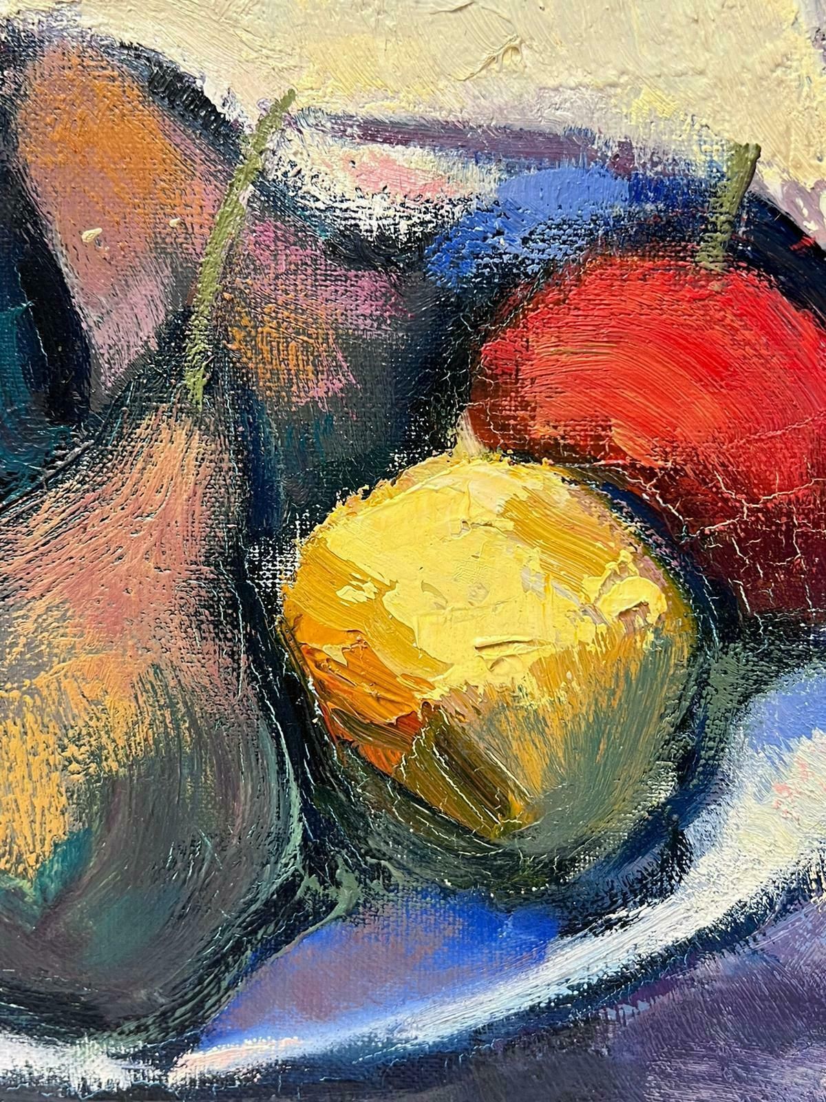 Guy Benardlarge French Post Impressionist Signed Oil Tulips, Apples & Pears Still Life photo vinterior