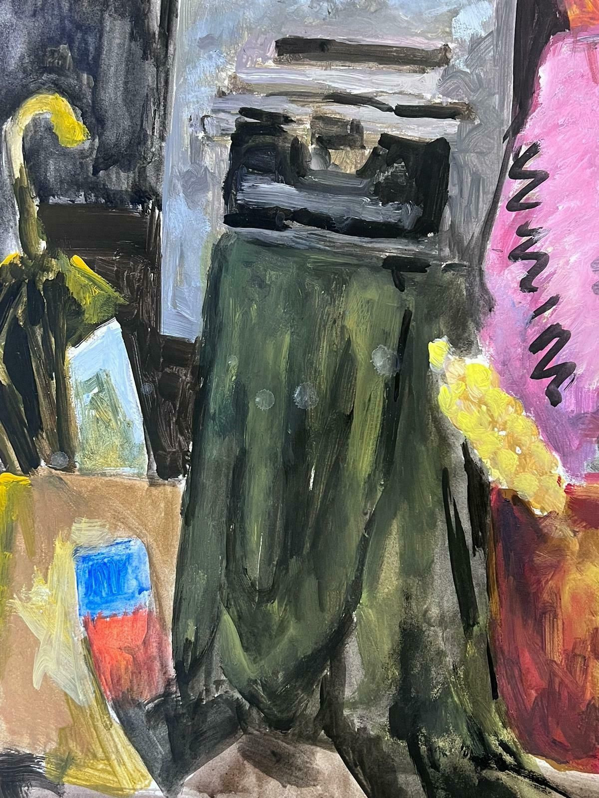 Guy Nicod Random House Hold Items Abstract French 20th Still Life Century Painting photo furniture