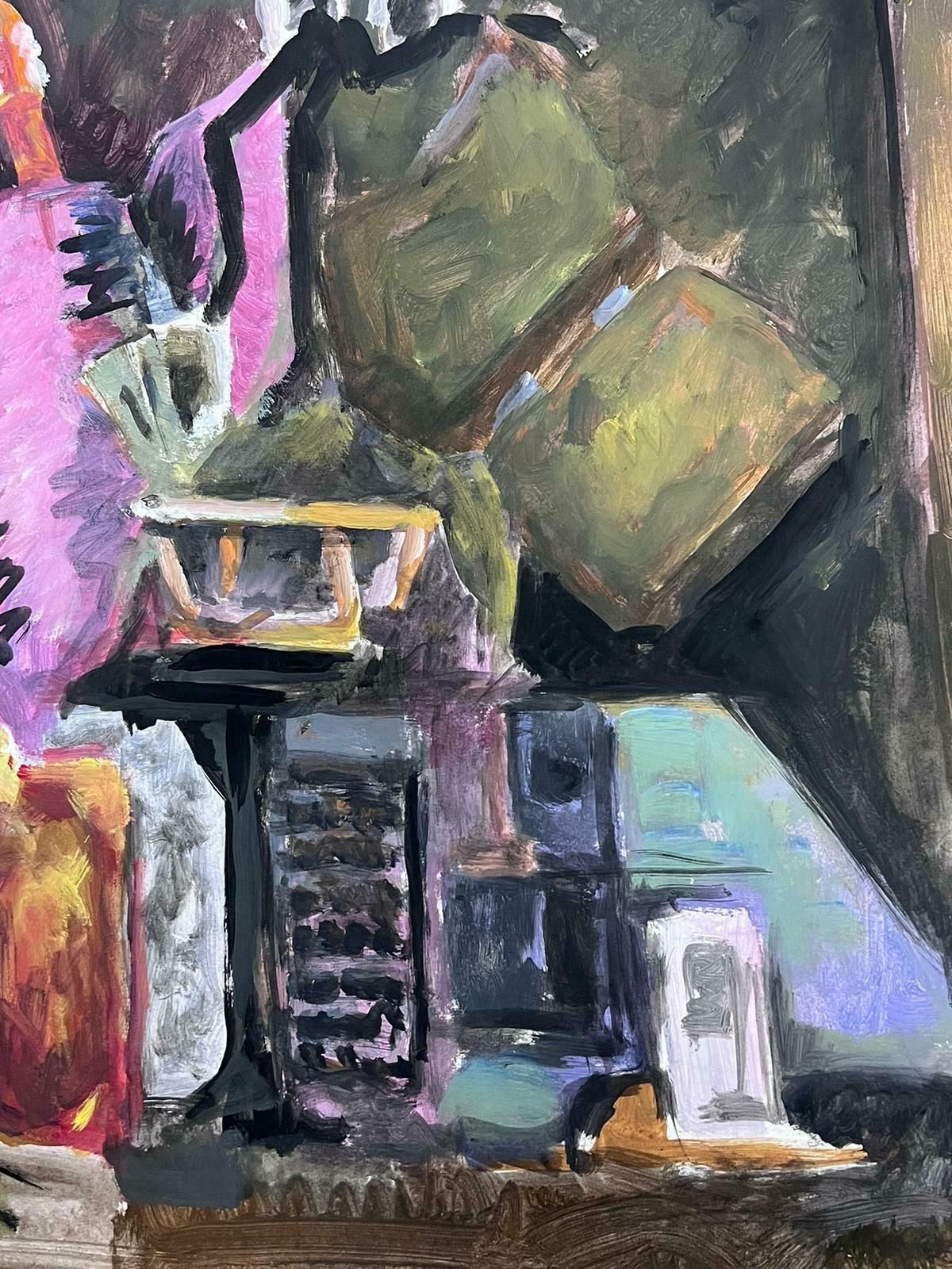 Guy Nicod Random House Hold Items Abstract French 20th Still Life Century Painting photo Art