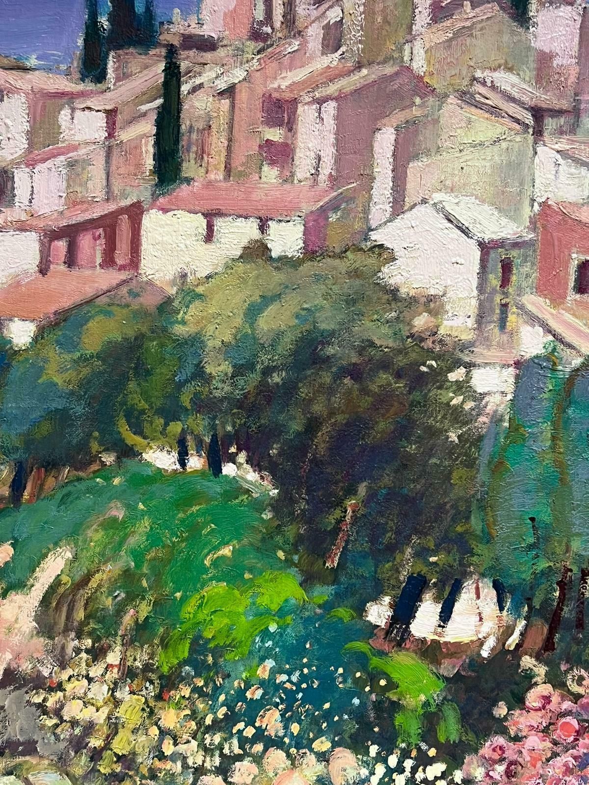 Guy Benardgordes Village Luberon Provence Huge Original French Oil Painting On Canvas photo Art