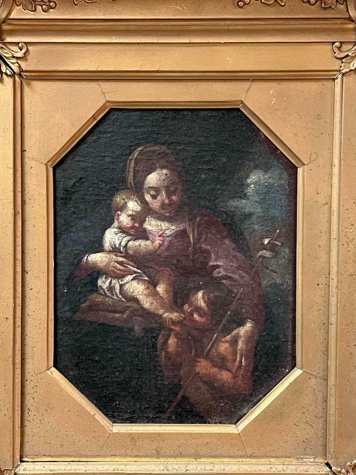 18th Century Italian Old Masterthe Madonna With Christ Child & St. John Fine 18th Century Italian Old Master photo furniture