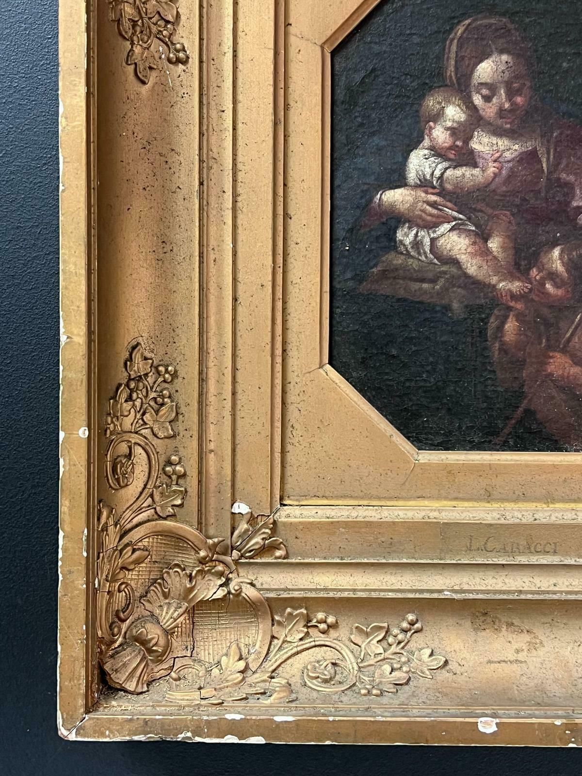 18th Century Italian Old Masterthe Madonna With Christ Child & St. John Fine 18th Century Italian Old Master photo buy