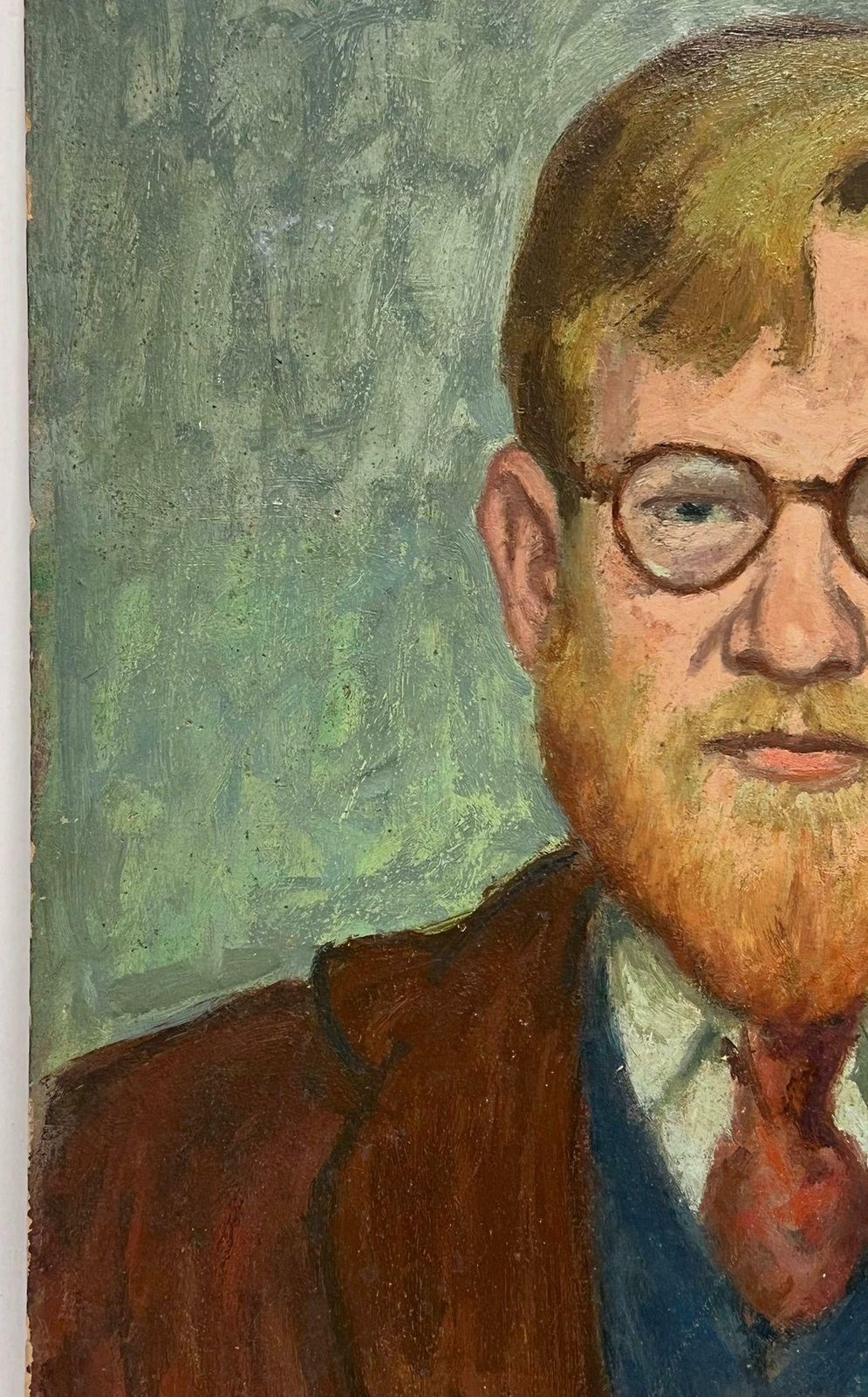 Jacob Markielmid 20th Century Portrait Of Man In Spectacles French/ Polish Artist photo for sale