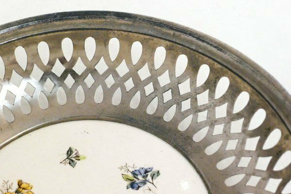Late 19th Century Earthenware & Metal Bread Basket By Max Dannhorn, 1890s photo vintage
