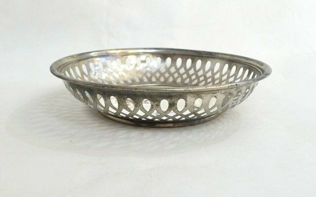 photo for sale Late 19th Century Earthenware & Metal Bread Basket By Max Dannhorn, 1890s