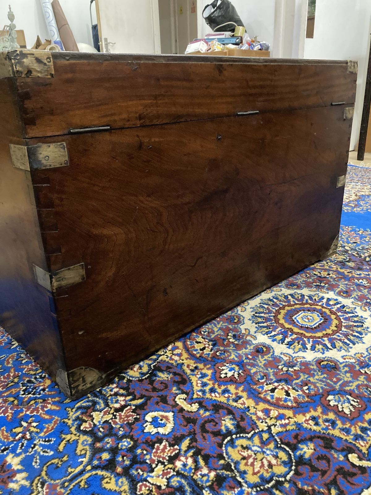 Camphor Wood 19th Century Military Campaign Trunk (England, Circa 1850) photo furniture