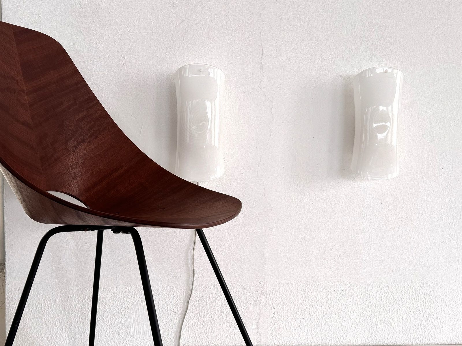 Italian Mid Century Wall Sconces In Murano Glass And Brass By La Murrina, 1980s photo furniture