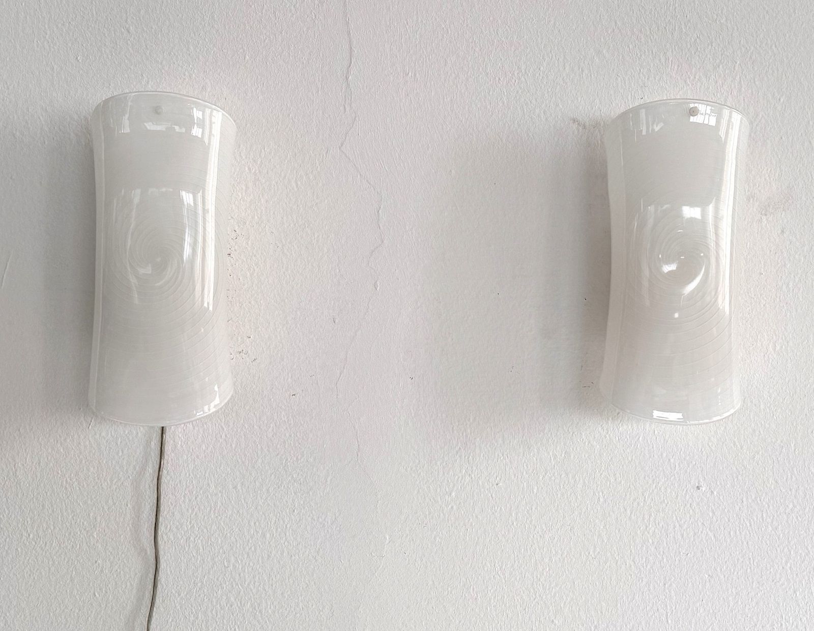 Italian Mid Century Wall Sconces In Murano Glass And Brass By La Murrina, 1980s photo 850.0